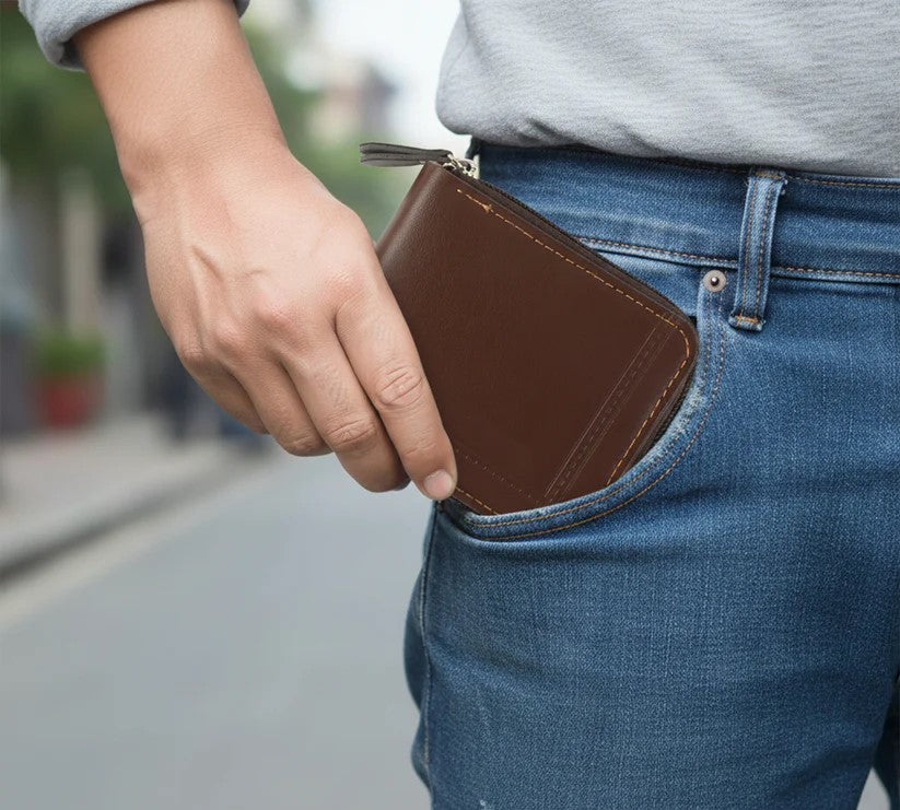 Premium Zip-Around Card Holder Wallet (1 Pc)