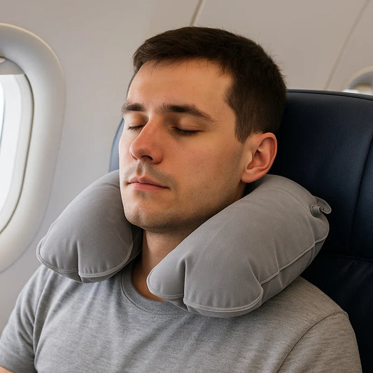 Inflatable & Foldable, Pillow U Shape Air Cushion Travel Pillow