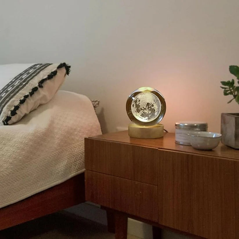 3D Crystal Moon Night Lamp