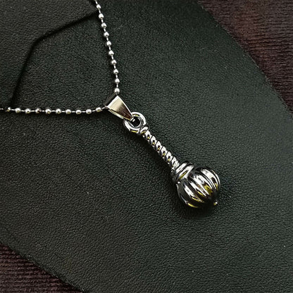 Hanuman Gada Silver Pendant with ball chain