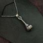 Hanuman Gada Silver Pendant with ball chain